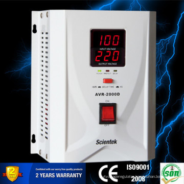 AVR Relay Type Meter Display AC Automatic Voltage Stabilizer 1500VA 900W
